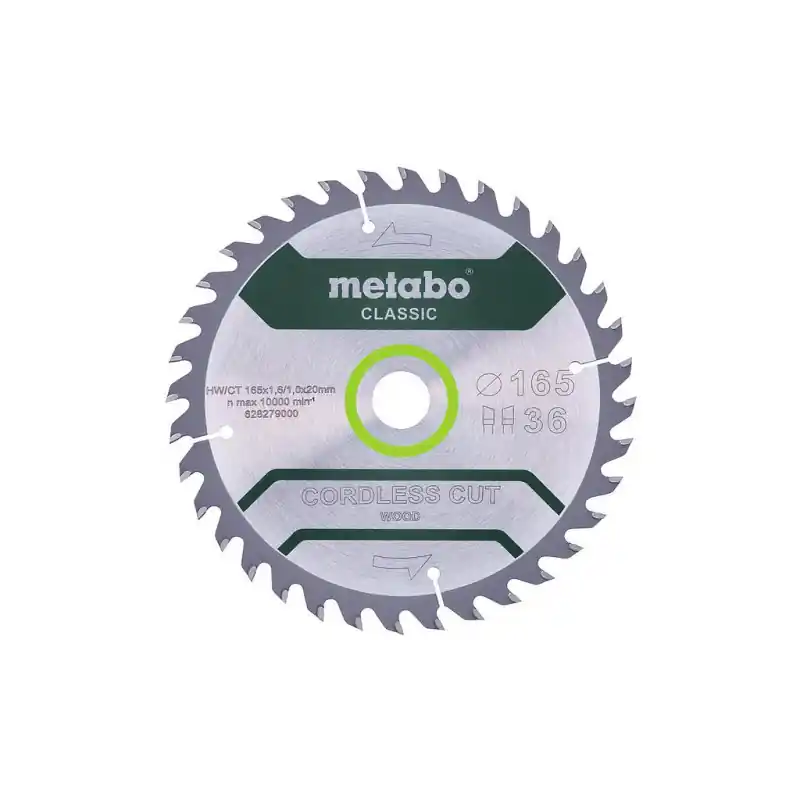 Lame de scie circulaire «cordless cut wood» classic 165x16x20 mm 18 de
