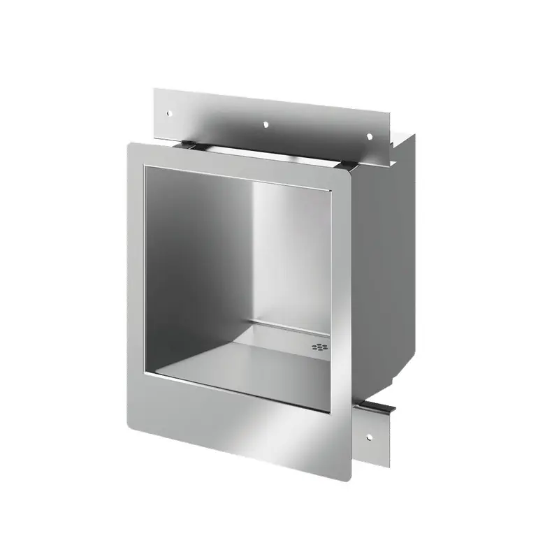 Lave-mains Inox à encastrer COMMISSARIAT 290x290x350mm Antivandalisme