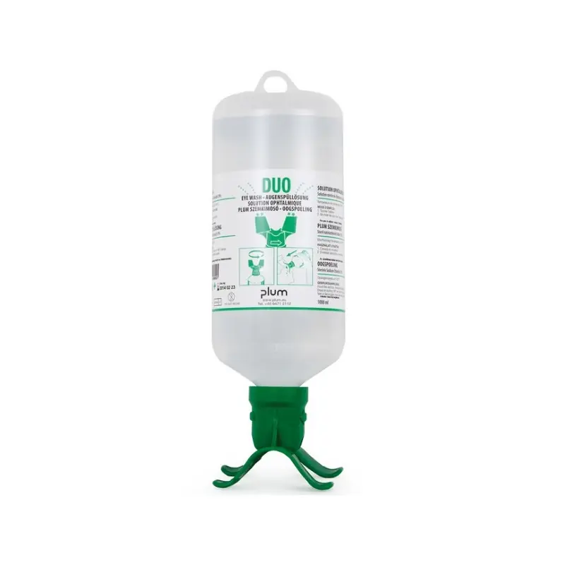 Lave-œil DUO 1 litre 0,9 % de solution chlorure de sodium