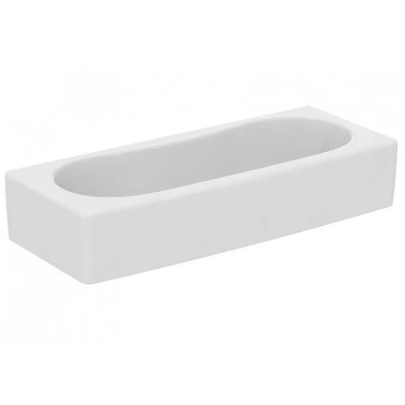 Lavabo collectif Contour 21 100x40 sans trop plein blanc en céramique