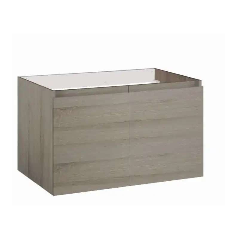 Meuble sous-plan 80 cm 2 portes 1 étagère en bois couleur Frêne molina