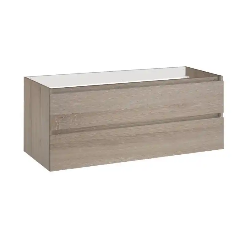 Meuble sous-plan 120 cm double vasque 2 tiroirs couleur Frêne molina B