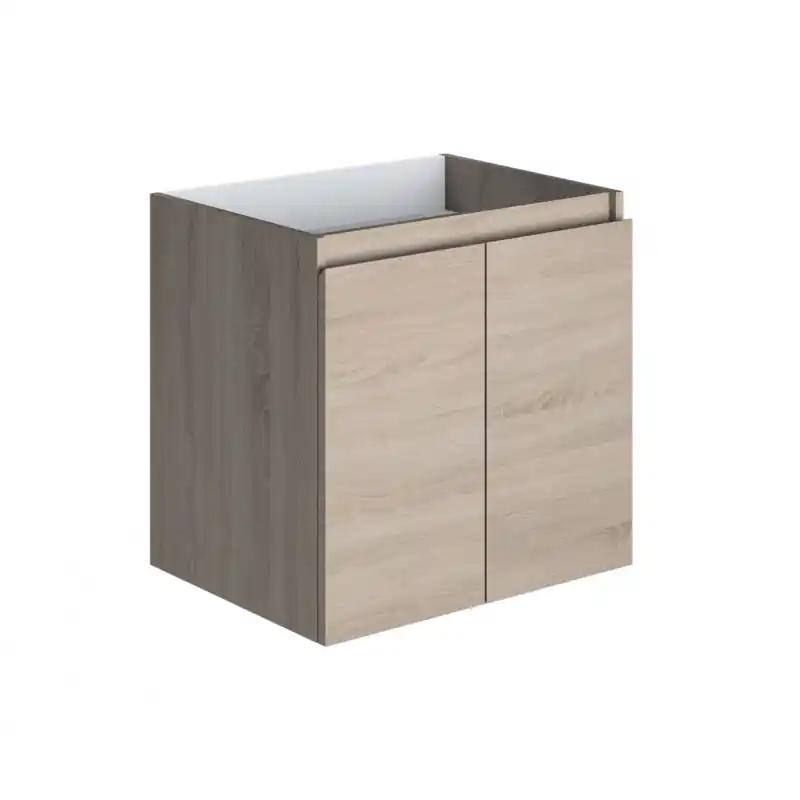 Meuble sous-plan 60cm couleur chêne hamilton 2 portes 1 étagère amovib