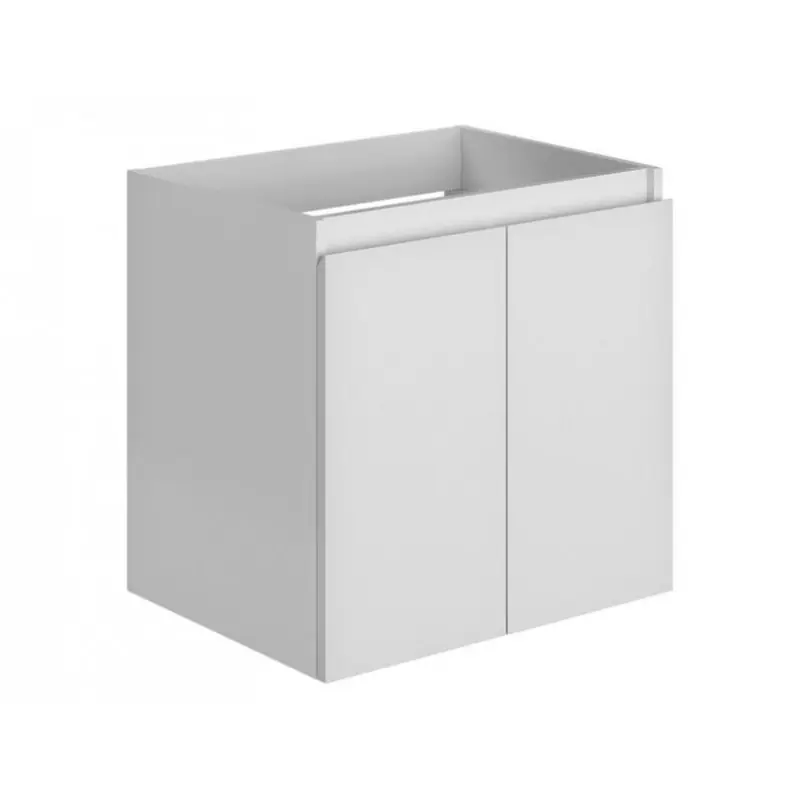 Meuble sous-plan 60cm 2 portes 1 étagère bois couleur blanc brillant l