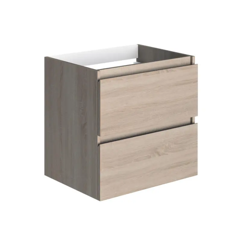 Meuble sous-plan 60 cm couleur chêne hamilton 2 tiroirs bois BAZIL