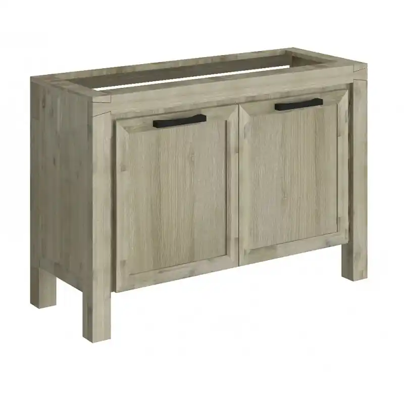 Meuble sous-plan 120 cm 2 portes en acacia massif CHELSEA
