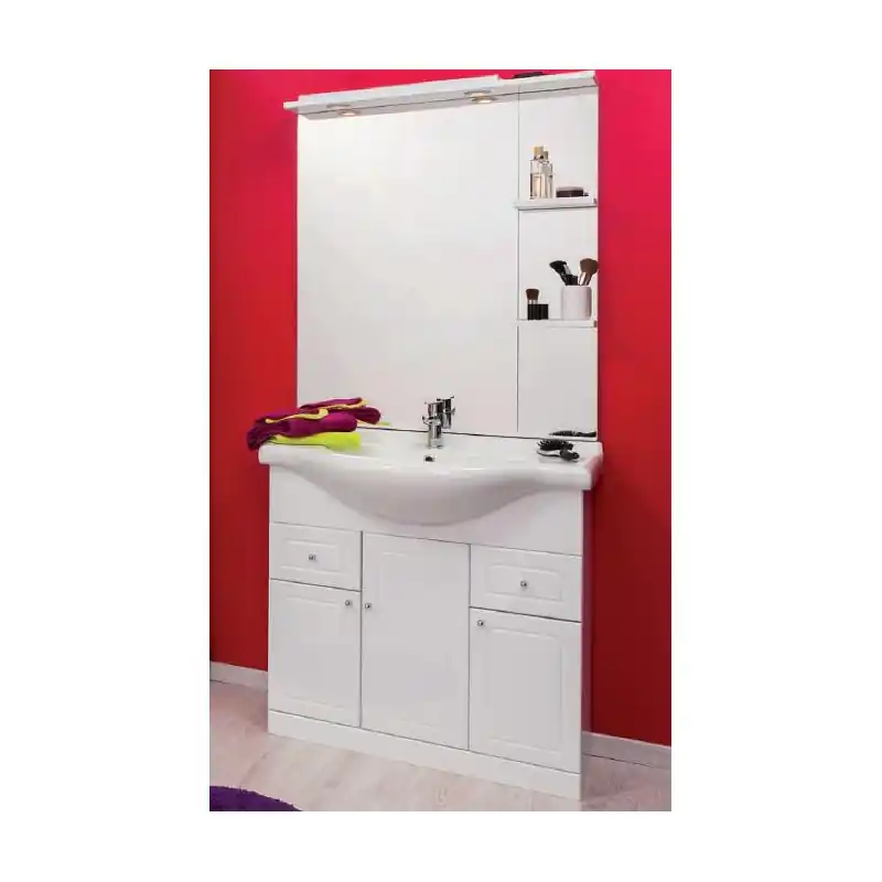 Meuble salle de bain blanc à poser 85cm BALEARES