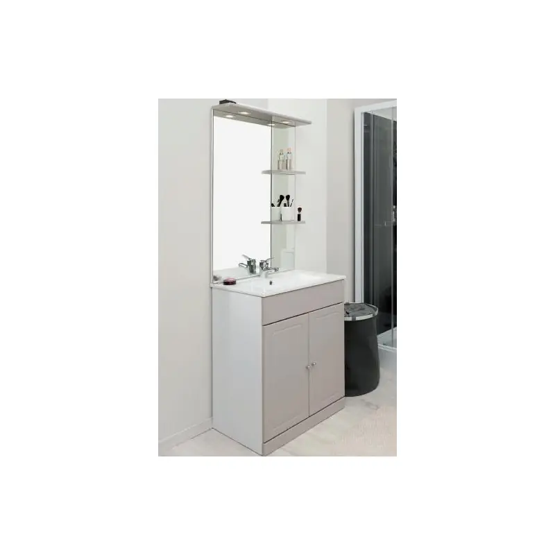 Meuble salle de bain taupe à poser 60cm TOLEDE