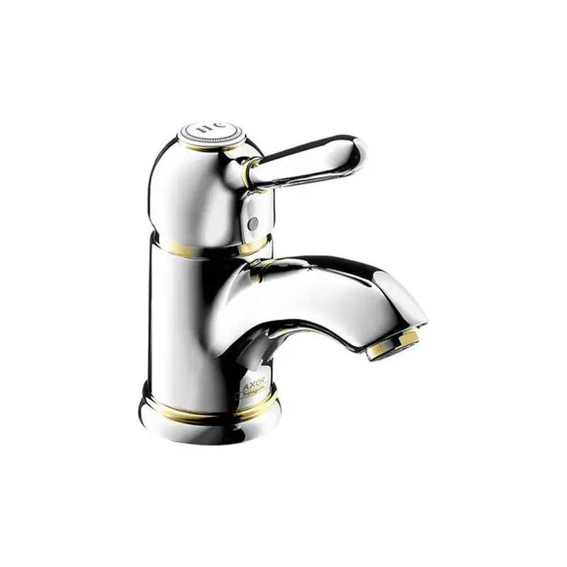 Mitigeur lavabo Carlton 70 bec fixe aspect chromé/or