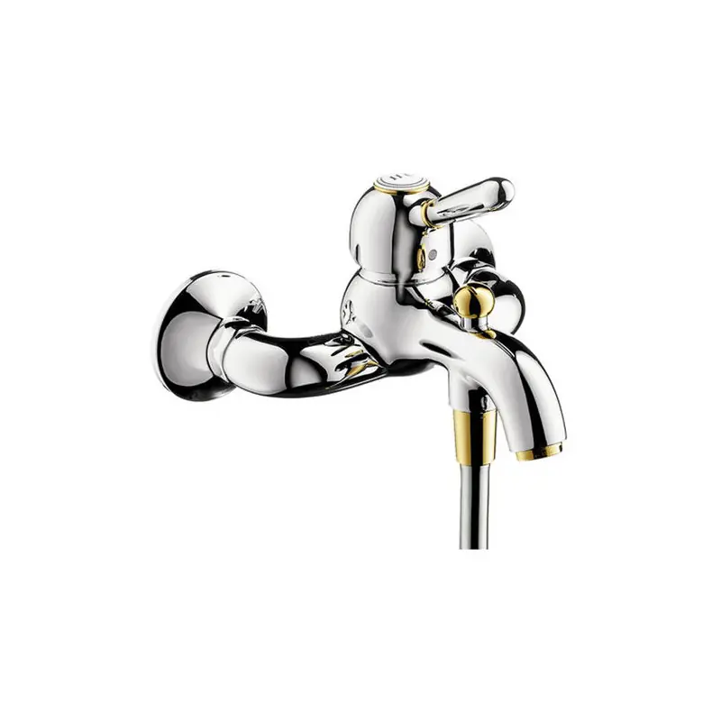 Mitigeur bain/douche Carlton longueur 205 mm aspect chromé/or