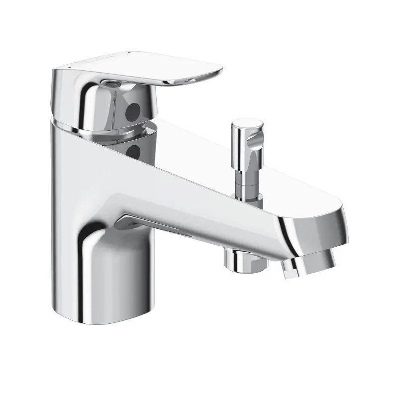 Mitigeur bain douche Okyris sur table chromé bec long