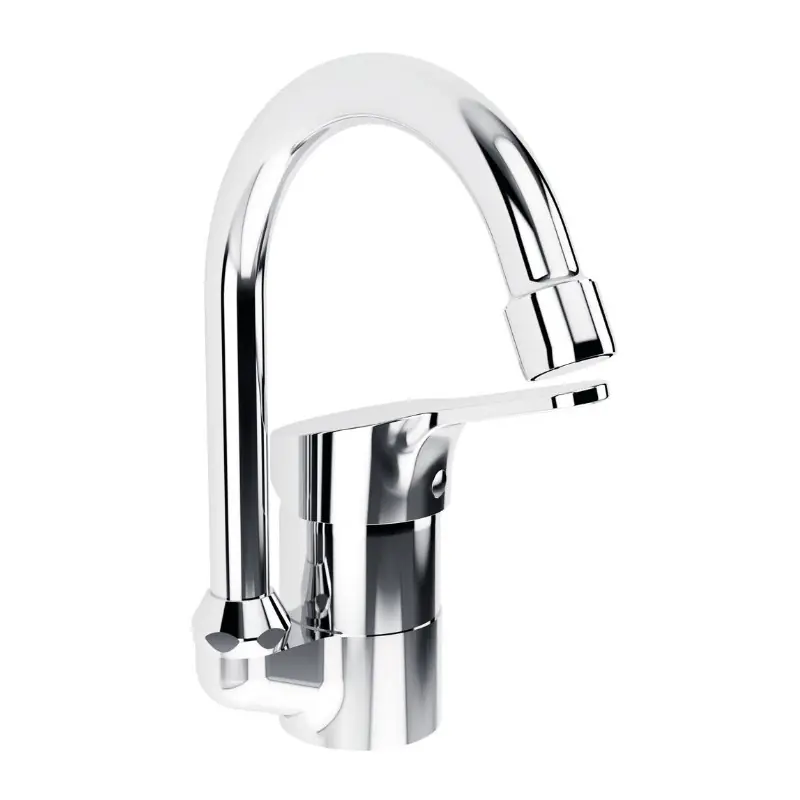 Mitigeur lavabo Olyos monotrou chromé 47mm sans tirette niVidage bec o