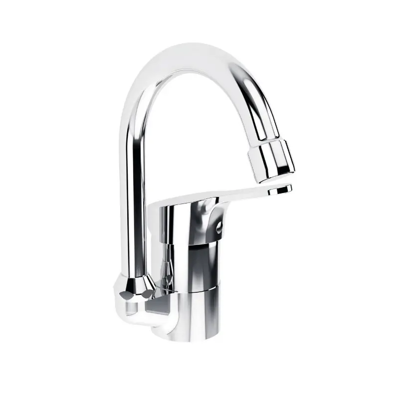 Mitigeur lavabo OLYOS col de cygne avec vidage métal C2