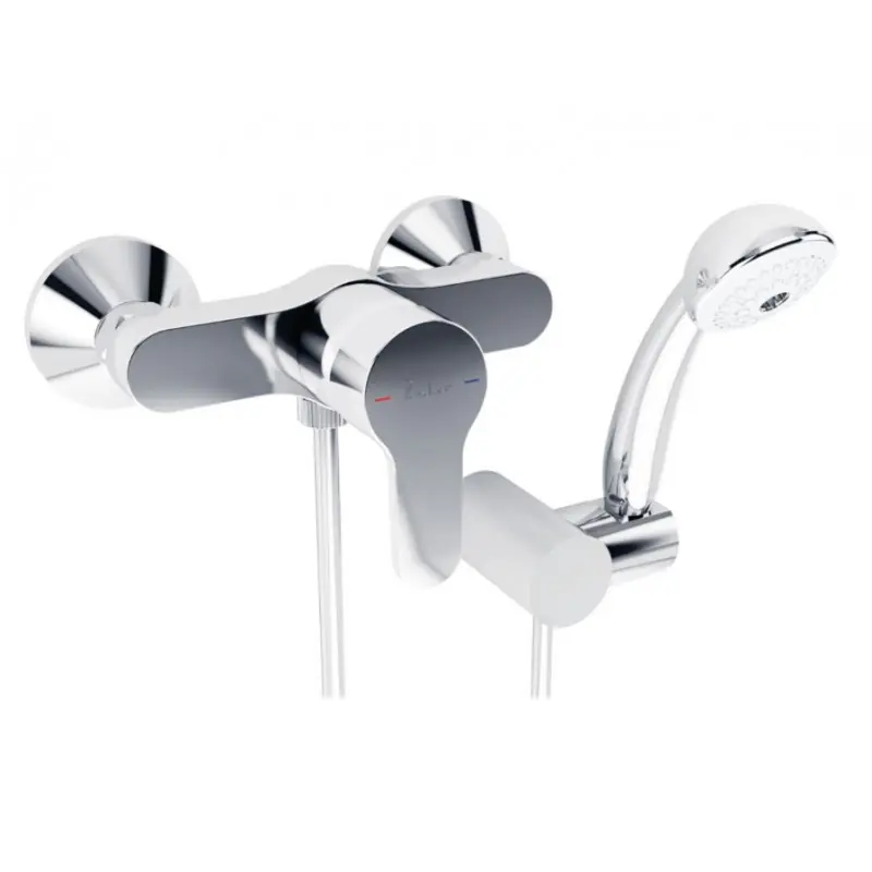 Mitigeur de douche Olyos C2 mural avec ensemble douche chromé