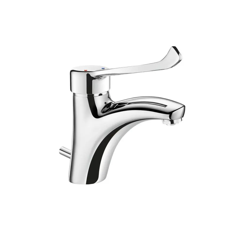 Mitigeur mécanique de lavabo F3/8" avec tirette et vidage Laiton chrom