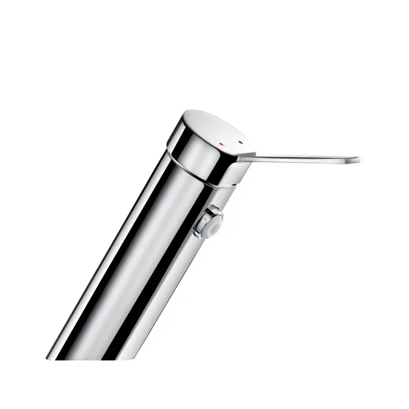 Mitigeur mécanique lavabo BIOSAFE H95xL110mm Inox chromé sans tirette