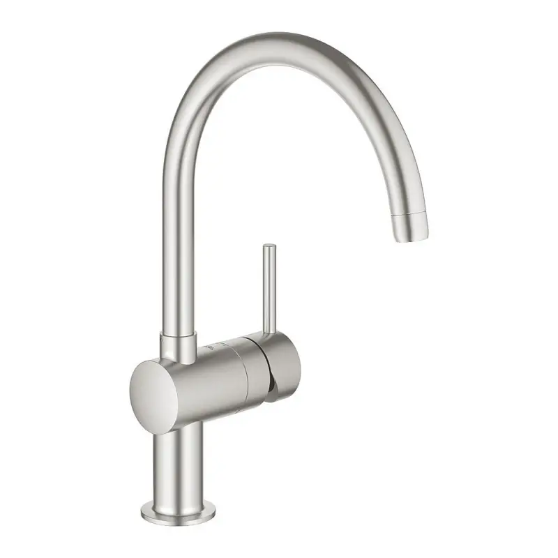 Mitigeur évier Minta bec en C SuperSteel 32917DC0