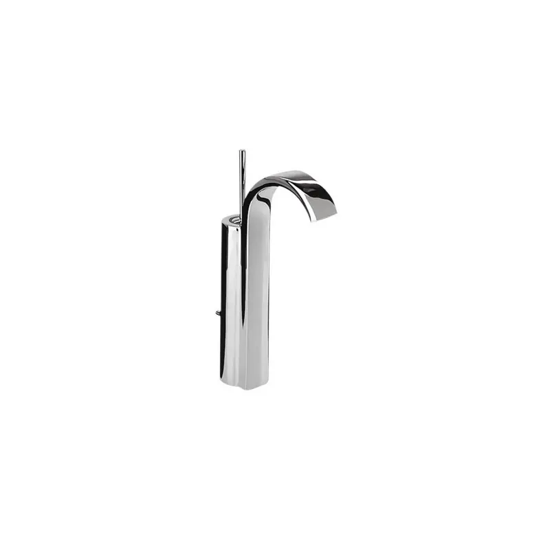 Mitigeur lavabo réhaussé chromé avec tirette et vidage GLANCE