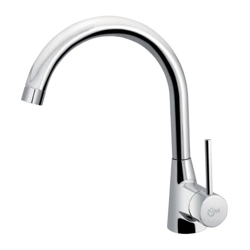 Mitigeur évier monotrou bec tube orientable 360° chromé NORA