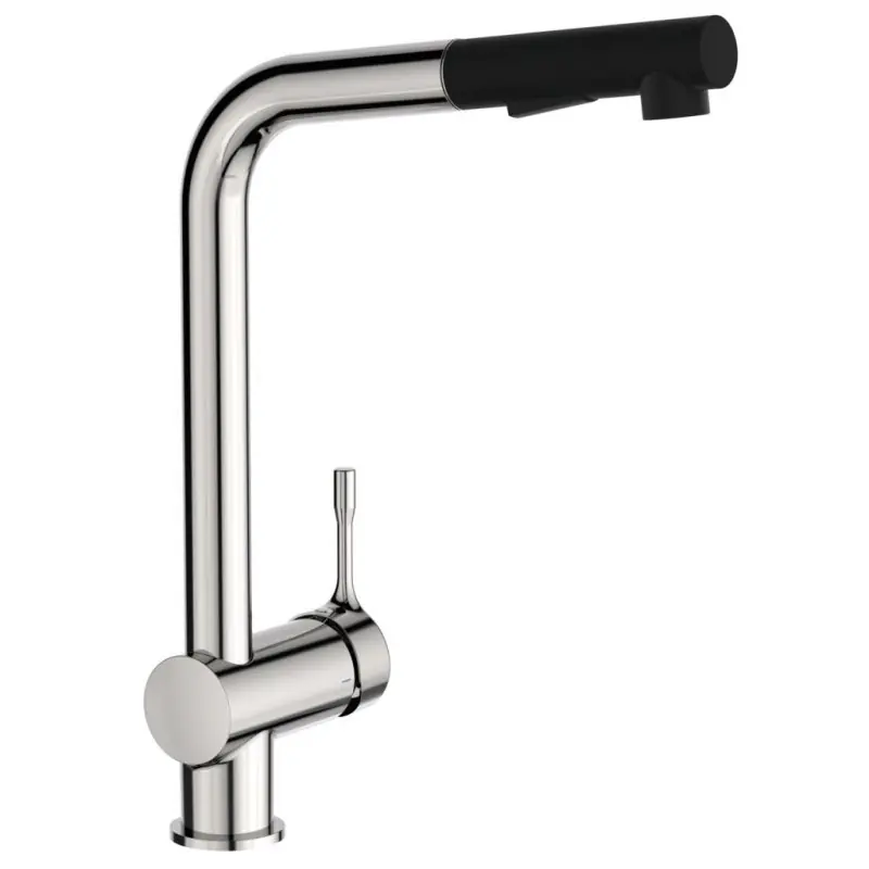 Mitigeur évier jet multifonctions CERALOOK bec L orientable Gris orage