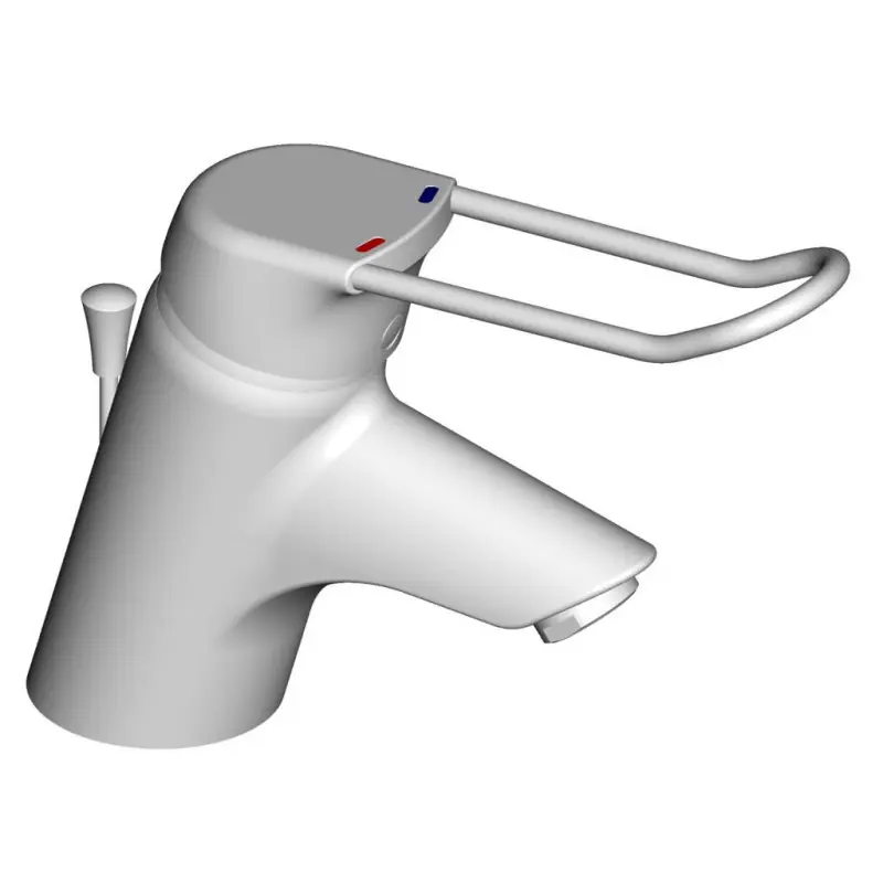Mitigeur lavabo monotrouVidage bonde métal H 150mm chrome Okyris 2 Cli