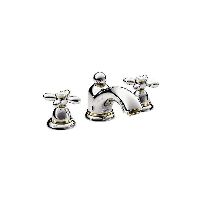 Mélangeur lavabo Carlton 3 trous poignées croisillons chromé