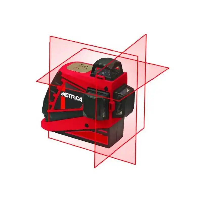 Niveau laser rouge PRO 3D haute puissance portée 30m Metrica