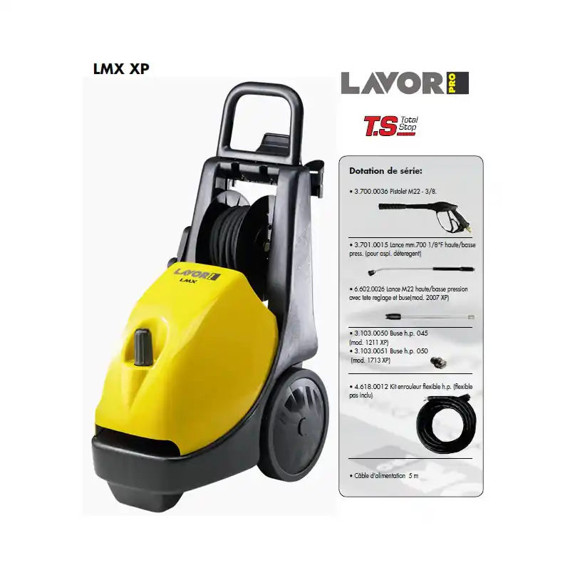 Nettoyeur haute pression 150 Bars 3300W 660L/h LMX 1211 XP