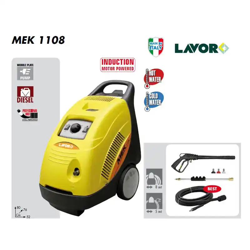 Nettoyeur haute pression eau chaude MEK 1108 145bar 450L/h Lavor