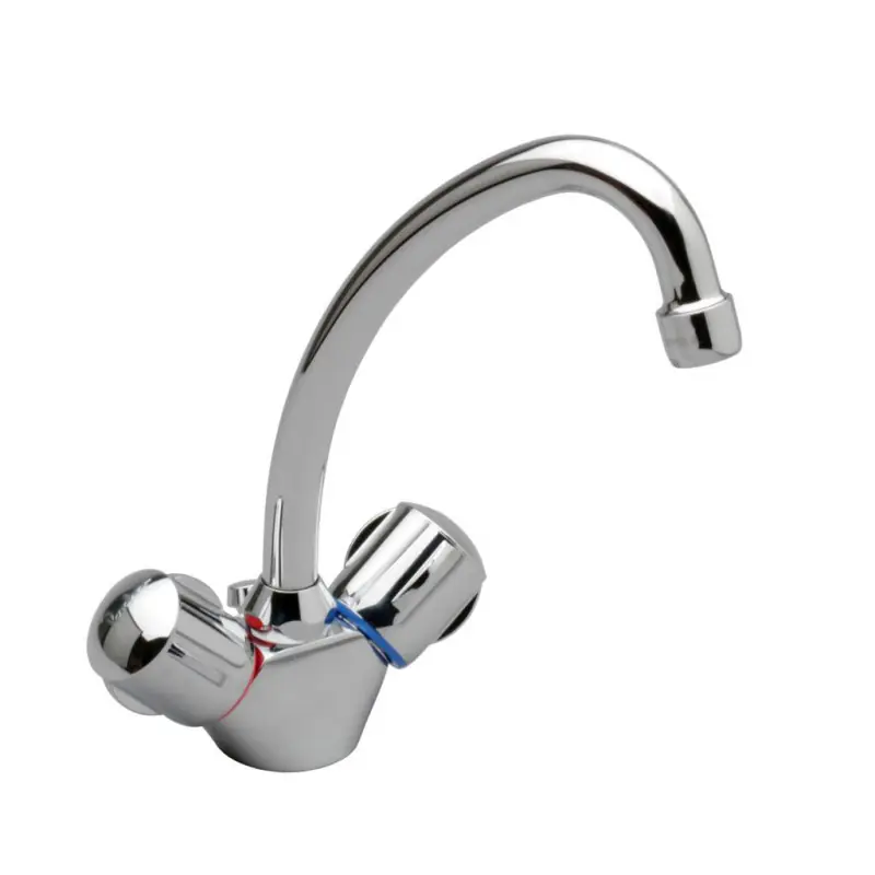 Mélangeur lavabo monotrou Ulysse C Tête ½" clapet guidé bec orientable