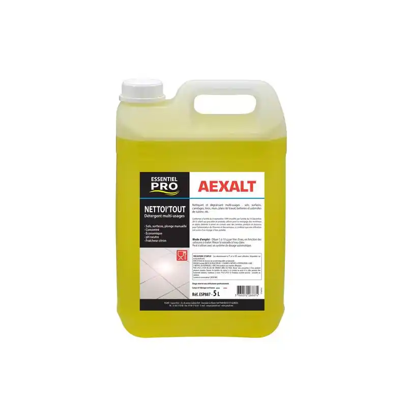 Nettoi‘tout Détergent multi-usages Essentiel PRO parfum citron 5 L