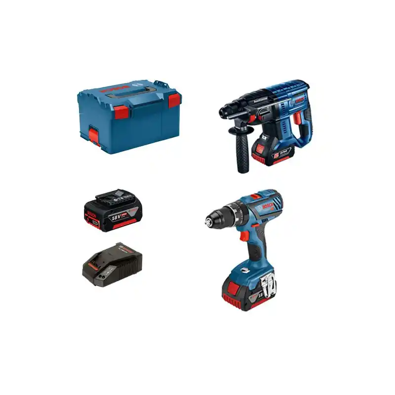 Pack de 2 outils sans fil 18V 2x 4.0Ah avec chargeur et coffret