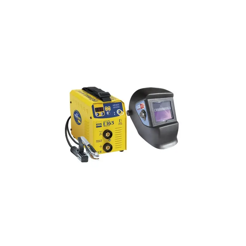 Pack poste soudure inverter 230V 160A 13 GYSMI E163 LCD TECHNO 9-13