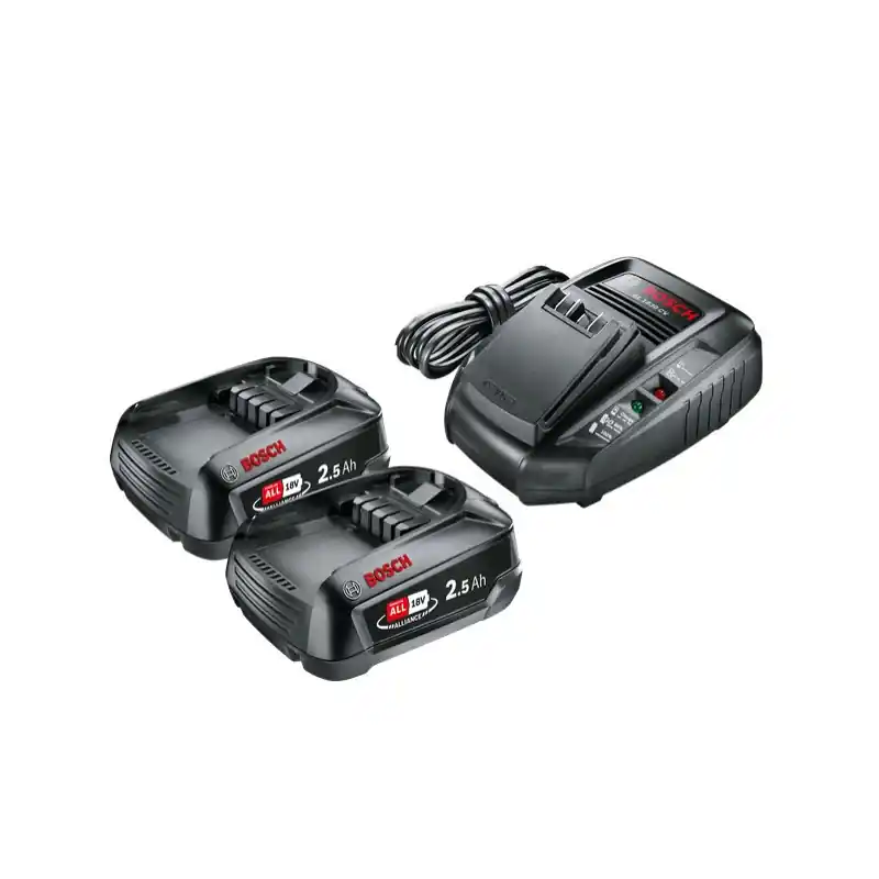 Pack 2 batteries 18V 2,5Ah Li-Ion chargeur AL 1830 CV 1600A011LD