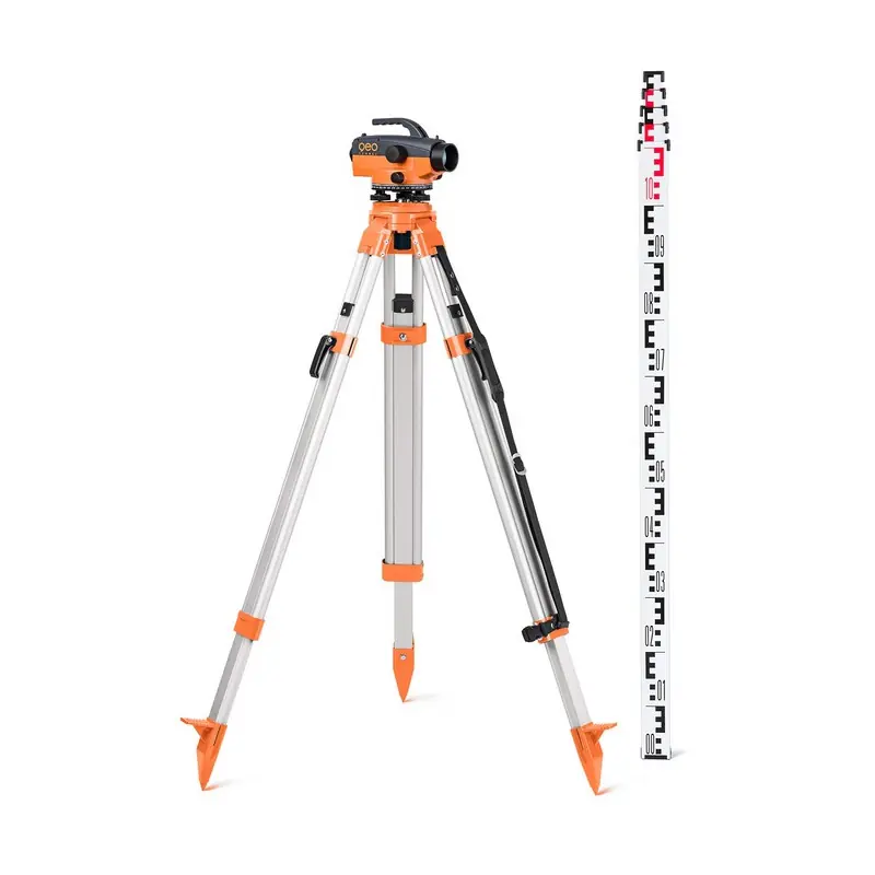 Pack Niveau optique GFN 1 (400 gon) avec trépied Mire télescopique 5 m
