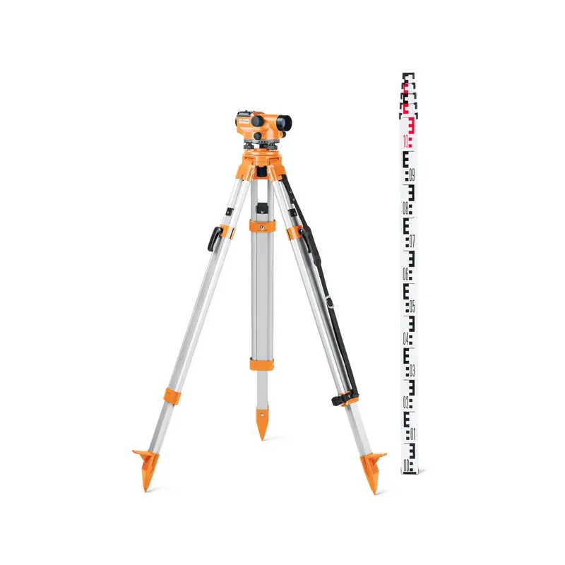 Pack Niveau optique (360°) avec trépied Mire télescopique 5 m N 32