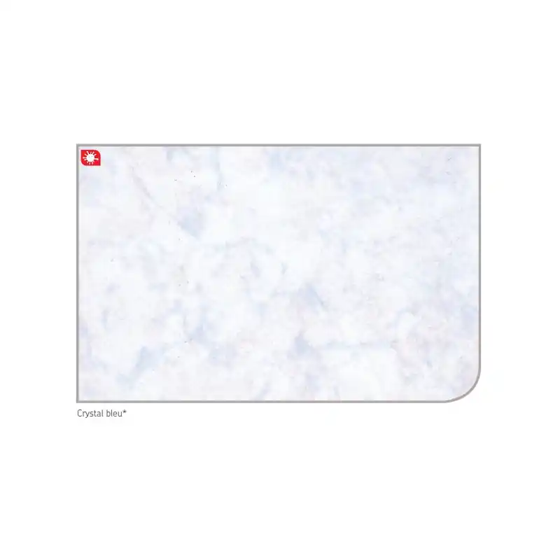 Panneau mural crystal bleu 2420x900mm verti-lock anti-bactérien