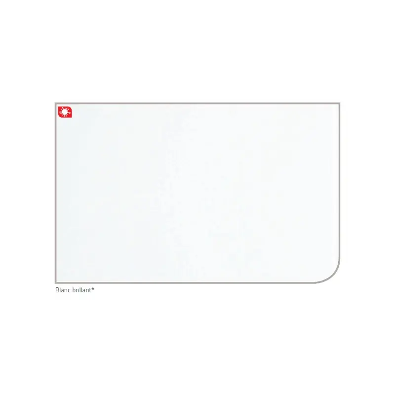 Panneau mural blanc brillant 2420x600mm verti-lock anti-bactérien