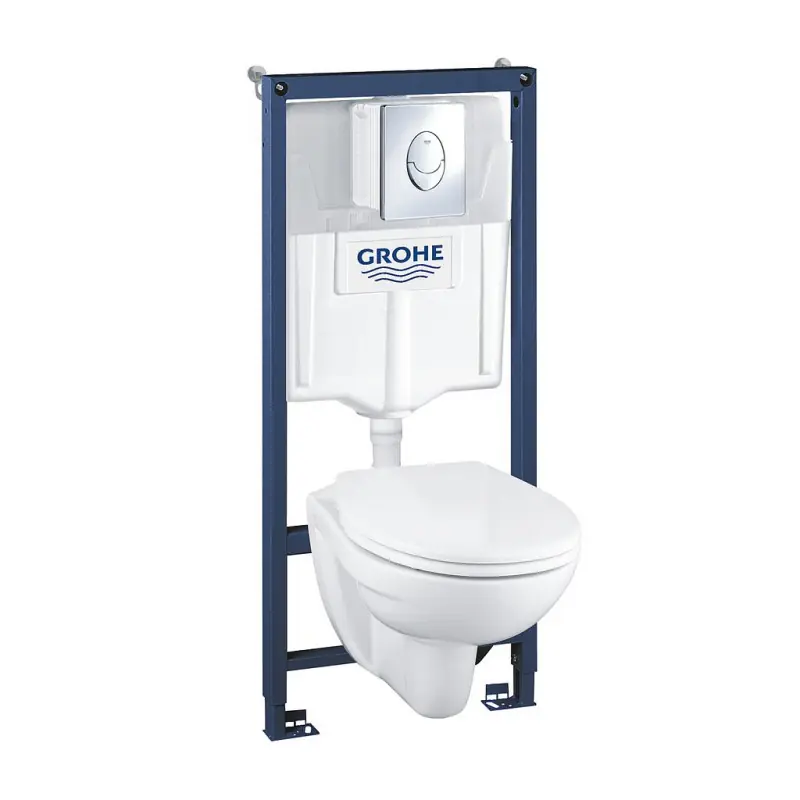 Pack WC et bâti-support 4 en 1 avec céramique Solido Perfect 39192000
