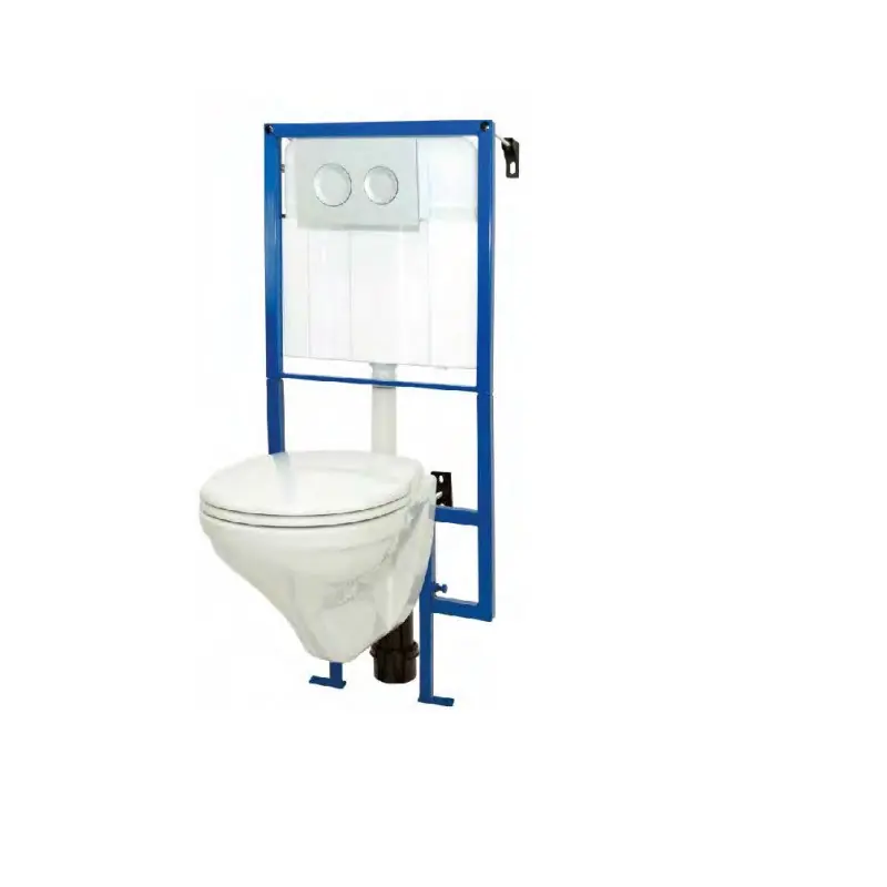 Pack WC complet à suspendre 115 x 515 cm double bouton poussoir 3/6 L