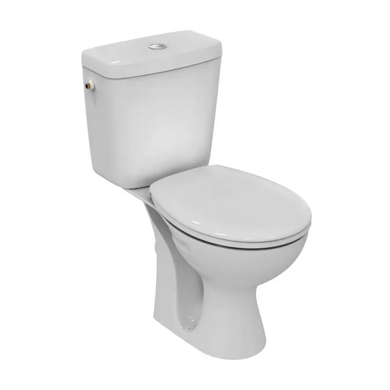 Pack WC Ulysse prêt à poser avec abattant blanc en porcelaine