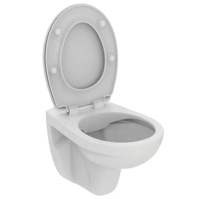Pack cuvette suspendue sans bride avec abattant 525 x 365 cm blanc Uly