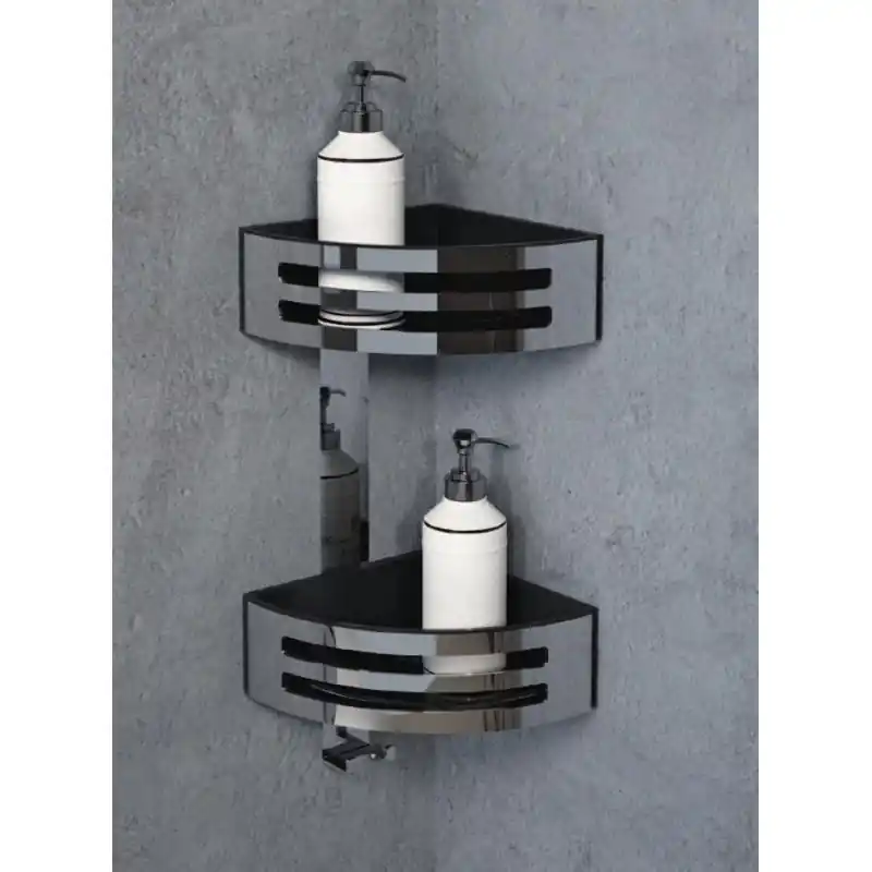 Panier angulaire double à deux lucarnes noir R90CESTE0D-H
