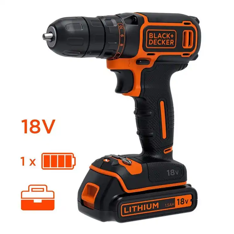 Perceuse visseuse sans fil 18V 1 batterie Lithium 15 Ah 30 Nm coffret