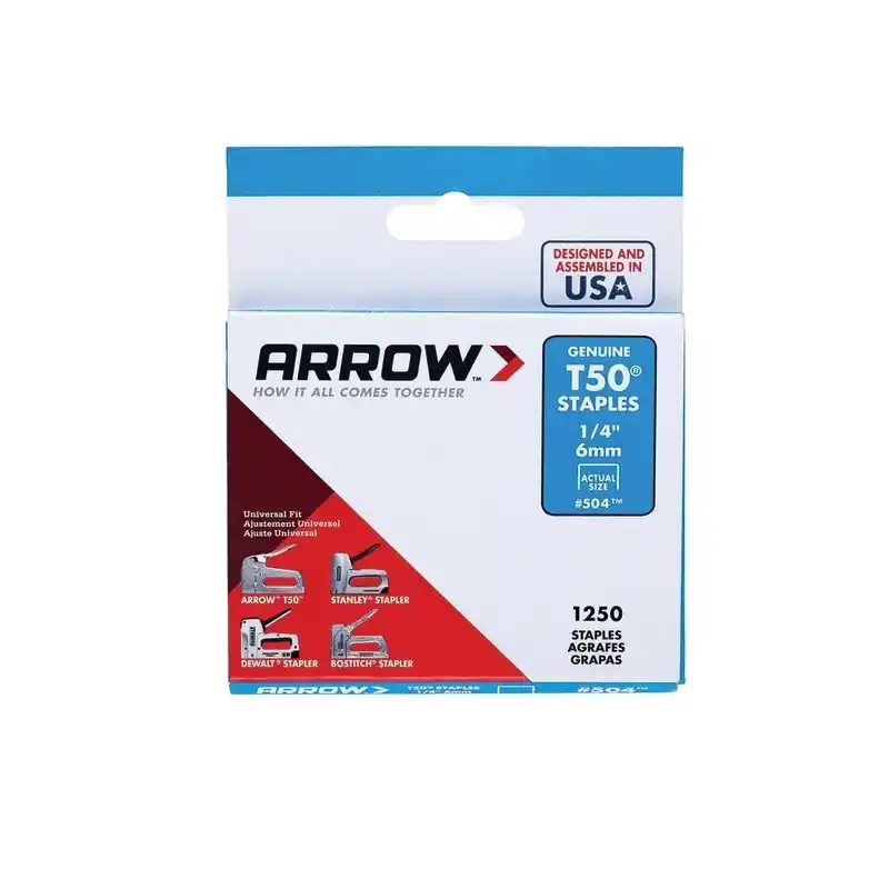 Boîte de 1250 agrafes T50 6mm Arrow