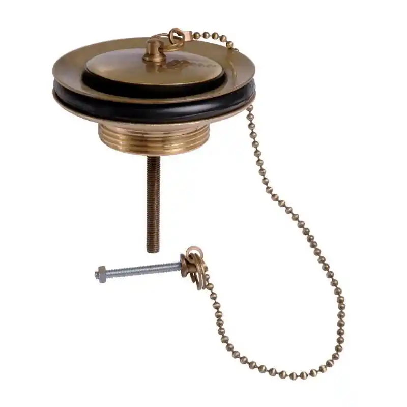 Bonde laiton pour évier grès Diam 60 mm vieux bronze