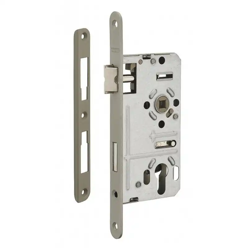 Boîtier serrure à encastrer à cylindre axe 55 mm droite 55006