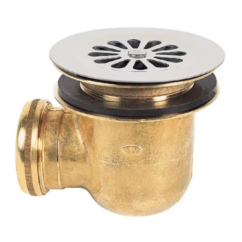 Bonde siphoïde en laiton pour receveur grès Diam 60 mm