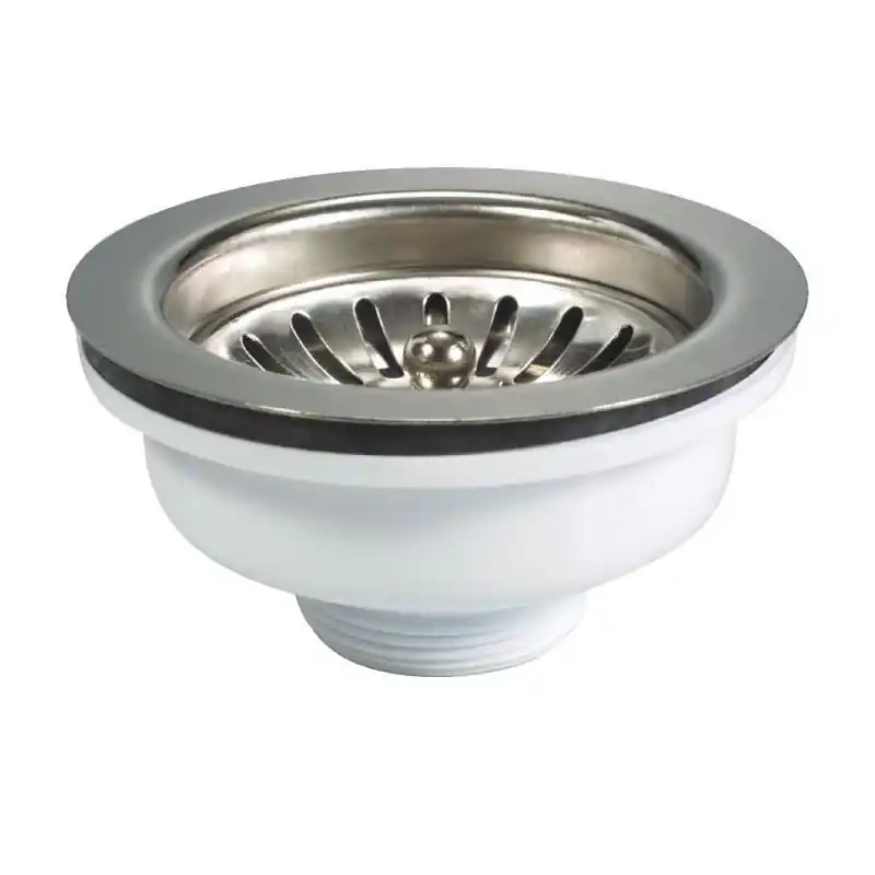Bonde à panier sans trop plein, plateau chromé Diam 114 mm