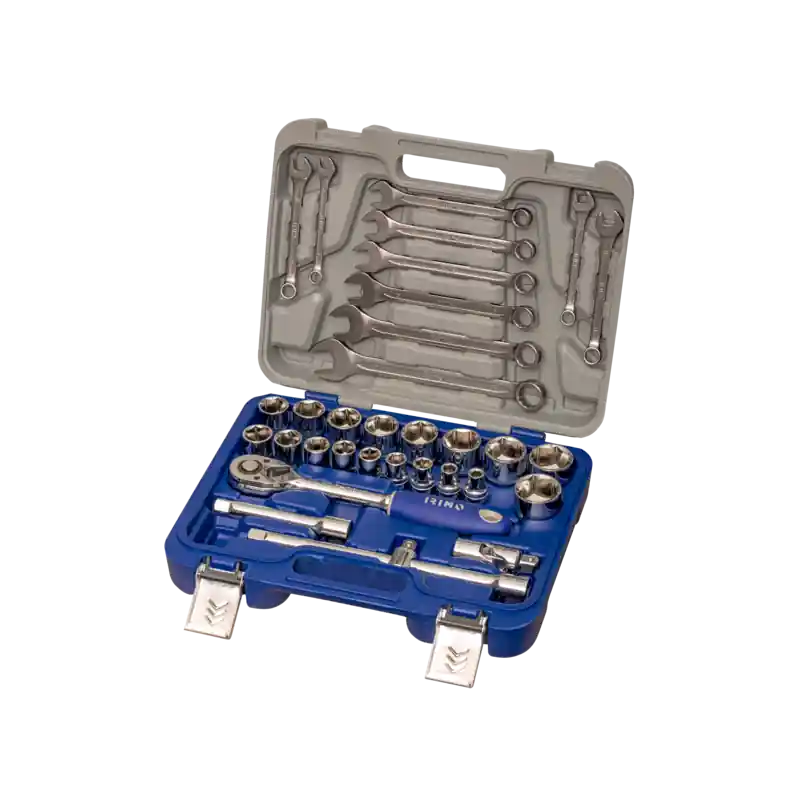 Coffret de clés et douilles 1/2" 8-32 mm, 33 pièces 129-33W-4
